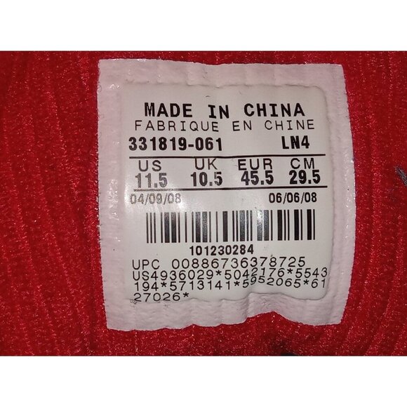 Nike Air Jordan Ol'School II 331819-061 Men's 11.5 Black and Red 2008 - Picture 6 of 8